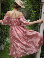 Clara's Retro Pink Elegance Dress