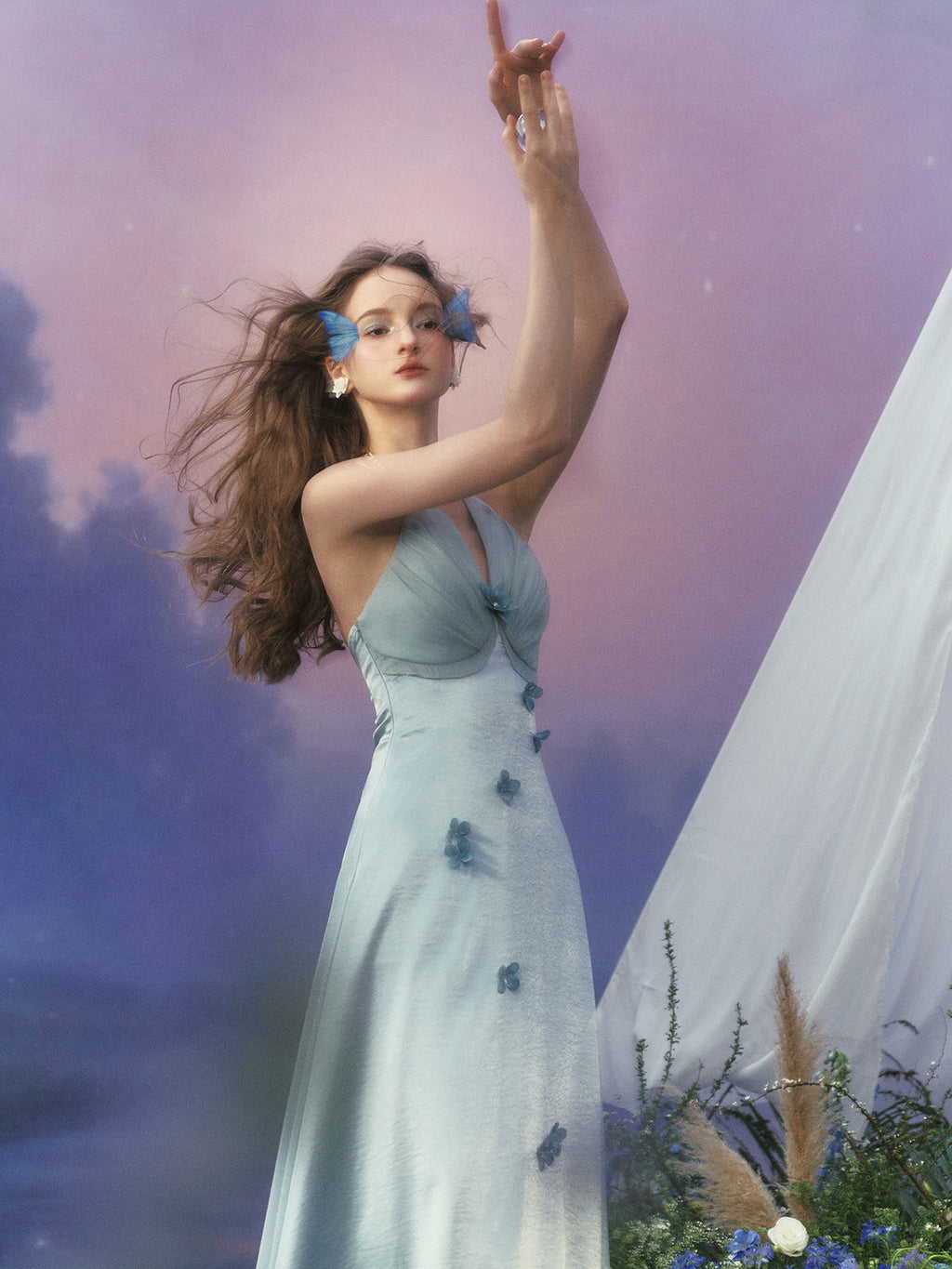 Butterfly Princess Dreamy Halter Dress