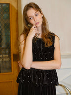 Midnight Velvet Tiered Skirt
