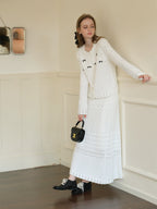 Ethereal Textured Knit Maxi Skirt