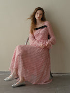 Sweetheart Dot Bow Dress