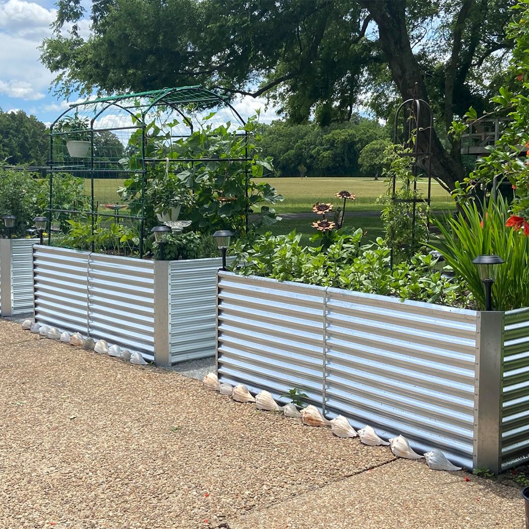 4-Pack 36" Tall Rectangular 8x4x3ft Galvanized Raised Garden Bed+1/2 inch Galvanized Hardware Cloth — view 6