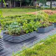 YoYoBloom 11" Tall 8' x 2' Metal Raised Garden Bed (9-in-1) | Upgrade 2.0 Calf-High Design - Slate grey image 3