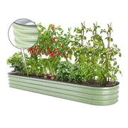 YoYoBloom 11" Tall 8' x 2' Metal Raised Garden Bed (9-in-1) | Upgrade 2.0 Calf-High Design image 11