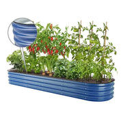 YoYoBloom 11" Tall 8' x 2' Metal Raised Garden Bed (9-in-1) | Upgrade 2.0 Calf-High Design image 12
