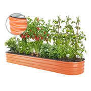 YoYoBloom 11" Tall 8' x 2' Metal Raised Garden Bed (9-in-1) | Upgrade 2.0 Calf-High Design image 13