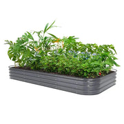 YoYoBloom 11" Tall 8' x 4' Metal Raised Garden Bed (10-in-1) | Upgrade 2.0 Calf-High Design - Night Blue image 4
