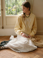 Vintage Lace Ribbon Sweatshirt