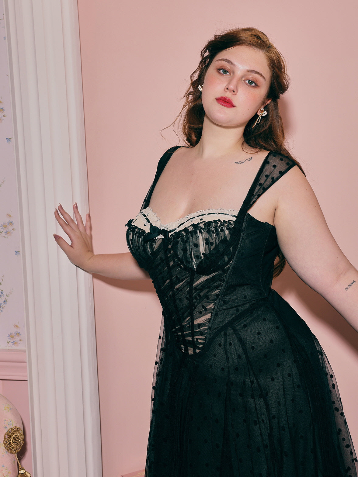 Midnight Elegance Vintage Corset Dress