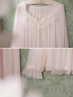 Ethereal Lace Lounge Pajama Set