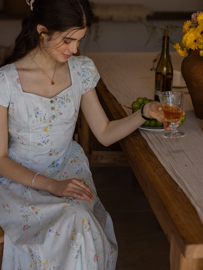 Whispering Blossoms Cotton Dress