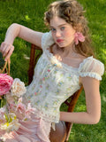 Floral Garden Lace Corset Top