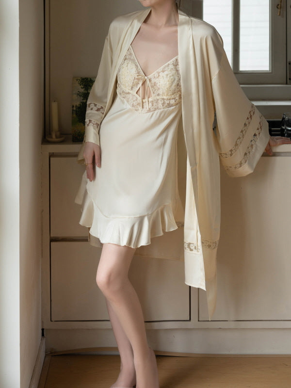 Buttercream Lace Ribbon Sleepwear