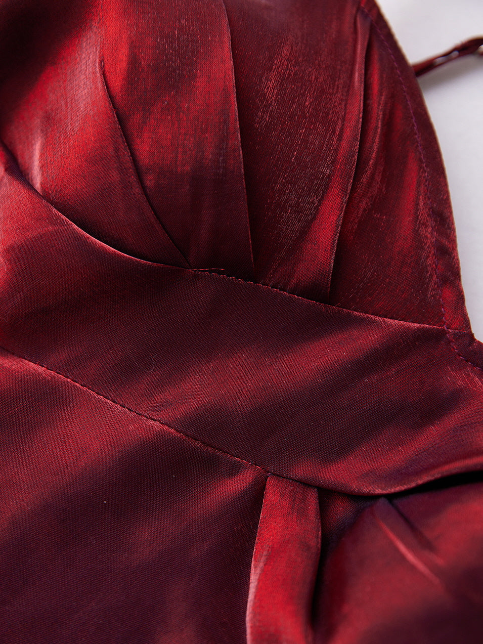 Crimson Elegance Mermaid Bow Dress