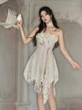 Rosette Lace Hem Dress