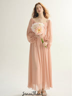 Enchanted Blush Off-Shoulder Gown
