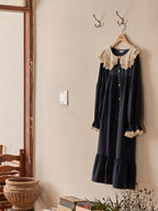 Midnight Lace Collar Nightgown