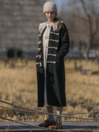 Vintage Polka Dot Lace Collar Coat
