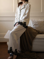 Ivory Muse Lace-Trim Pajama Set3