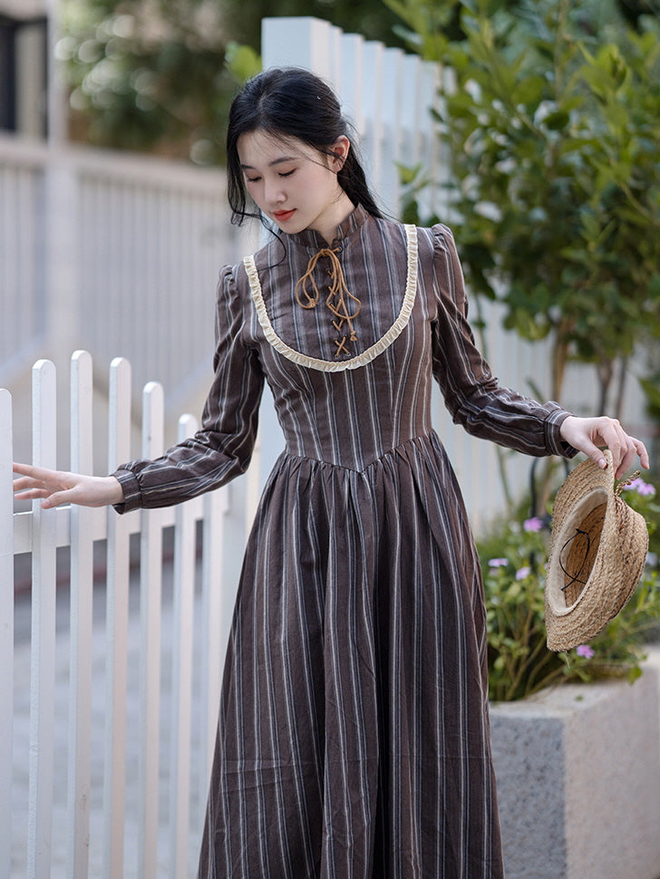 Charlotte's Breezy Brown Stripe Dress