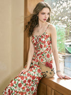 Ethereal Rose Garden Sheer Maxi Dress