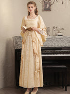 Soft Yellow Vintage Lace Princess Dress