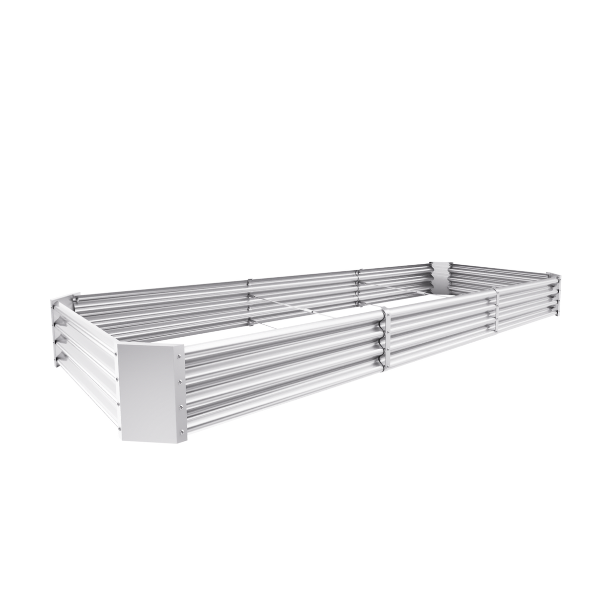 12-inch tall rectangular galvanized metal raised garden bed, 12 by 4 feet — view 2
