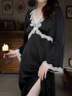 Midnight Poem Noir Lace Nightgown