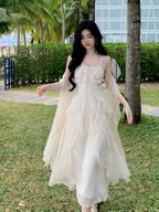 Ethereal Lace Rose Gown