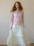 Soft Blossom Ribbed Knit Top