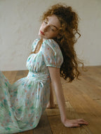 Watercolor Meadow Corset Dress