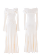Winter Fairy Lace Feather Gown