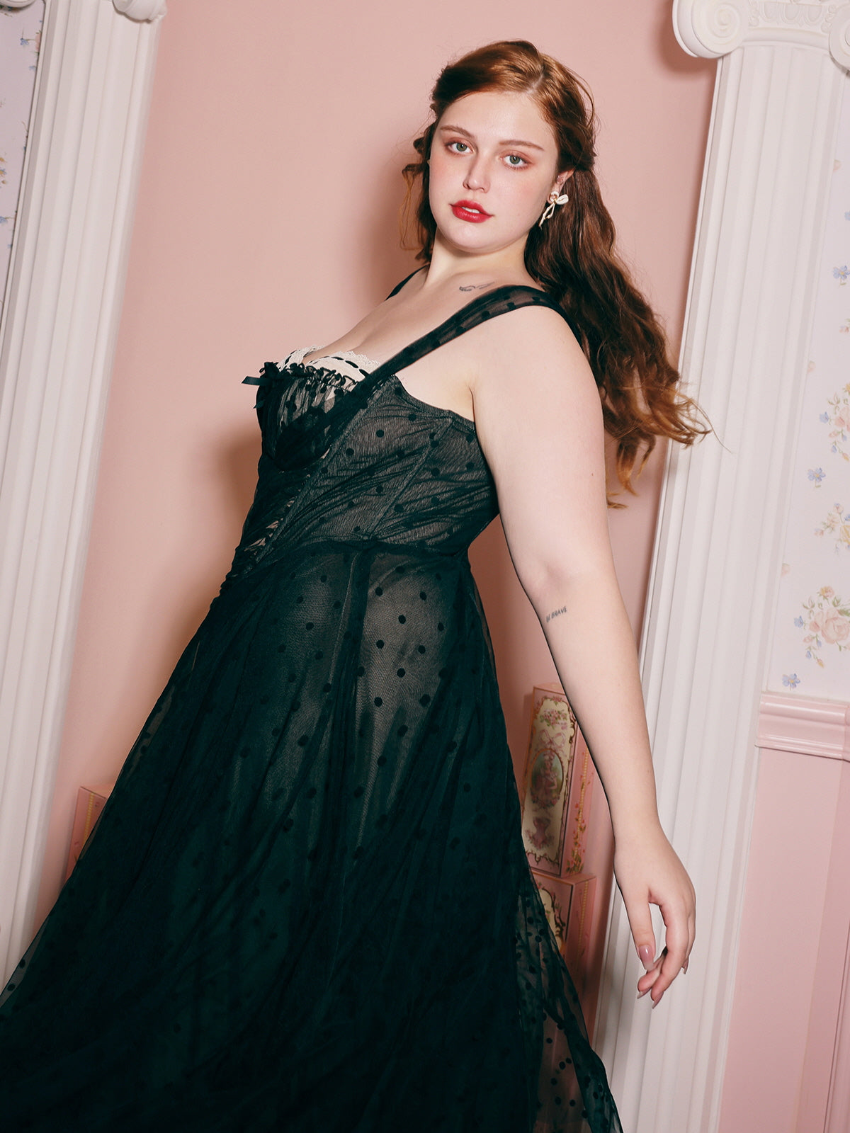 Midnight Elegance Vintage Corset Dress