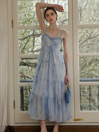 Liora's Forest Blue Summer Dress