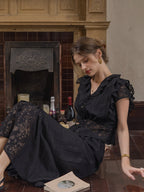 Lila's Midnight Bloom Blouse