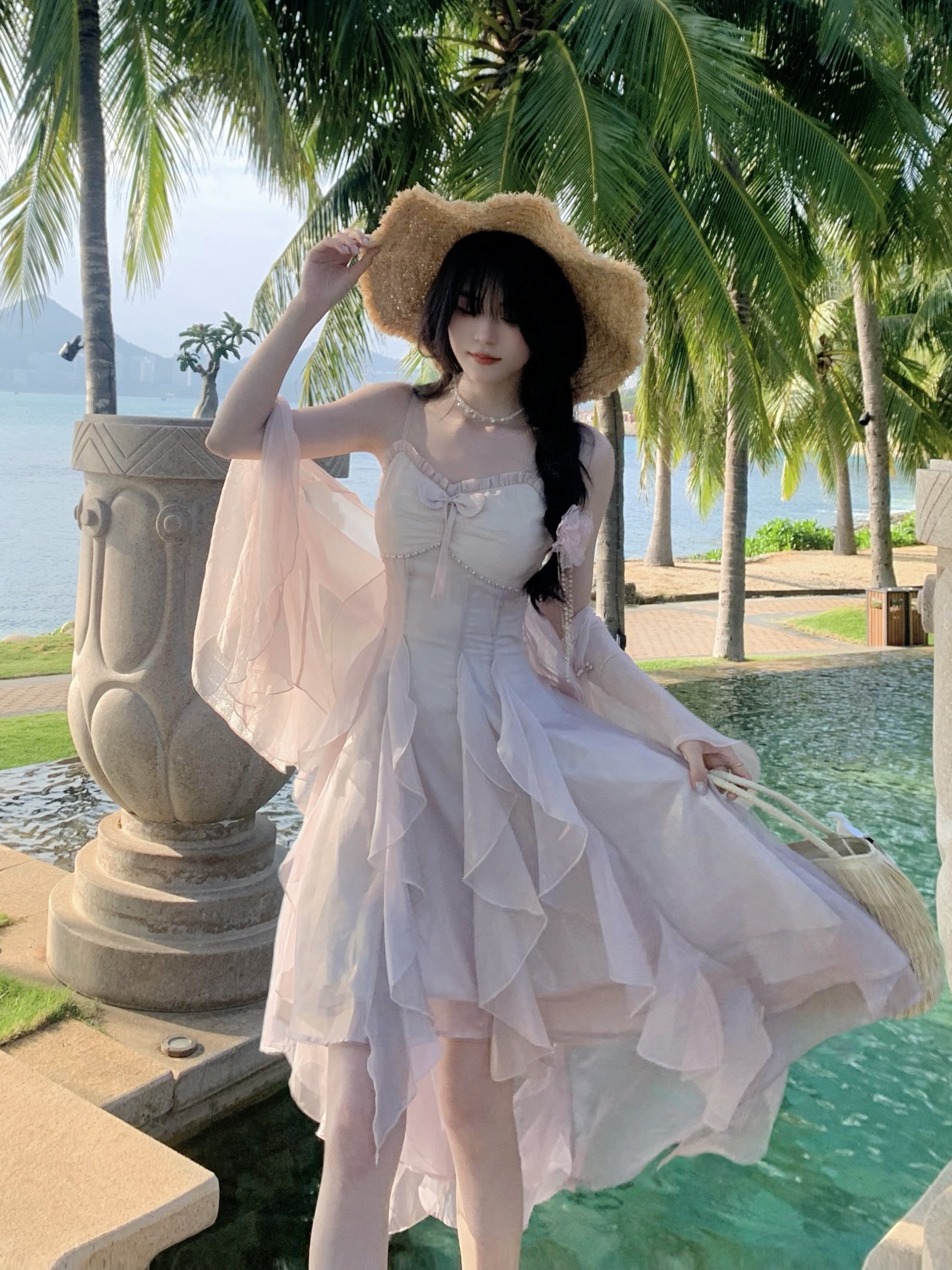 Enchanted Petal Ruffle Dress