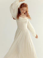 Ethereal Off-Shoulder Chiffon Dress
