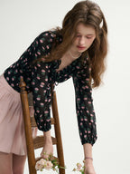Midnight Rose Vintage Blouse