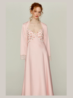 Blush Rose Garden Lace Nightgown Set