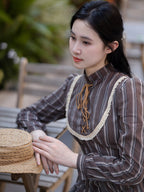Charlotte's Breezy Brown Stripe Dress