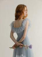 Fairy Ruffle Light Blue Tulle Dress