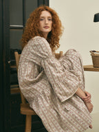 Vintage Floral Lace Trim Cotton Loungewear