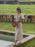 Ava's Ivory Whisper Cottage Summer Dress