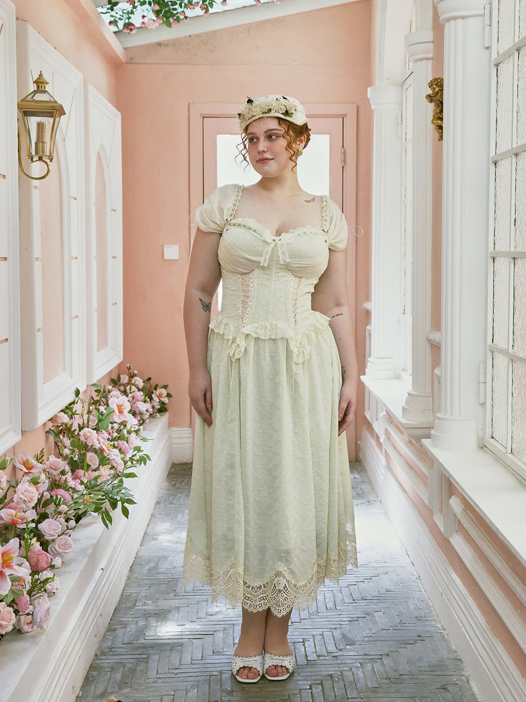 Ethereal Lace Coquette Dress