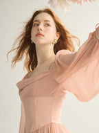 Enchanted Blush Off-Shoulder Gown