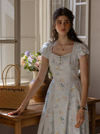 Whispering Blossoms Cotton Dress