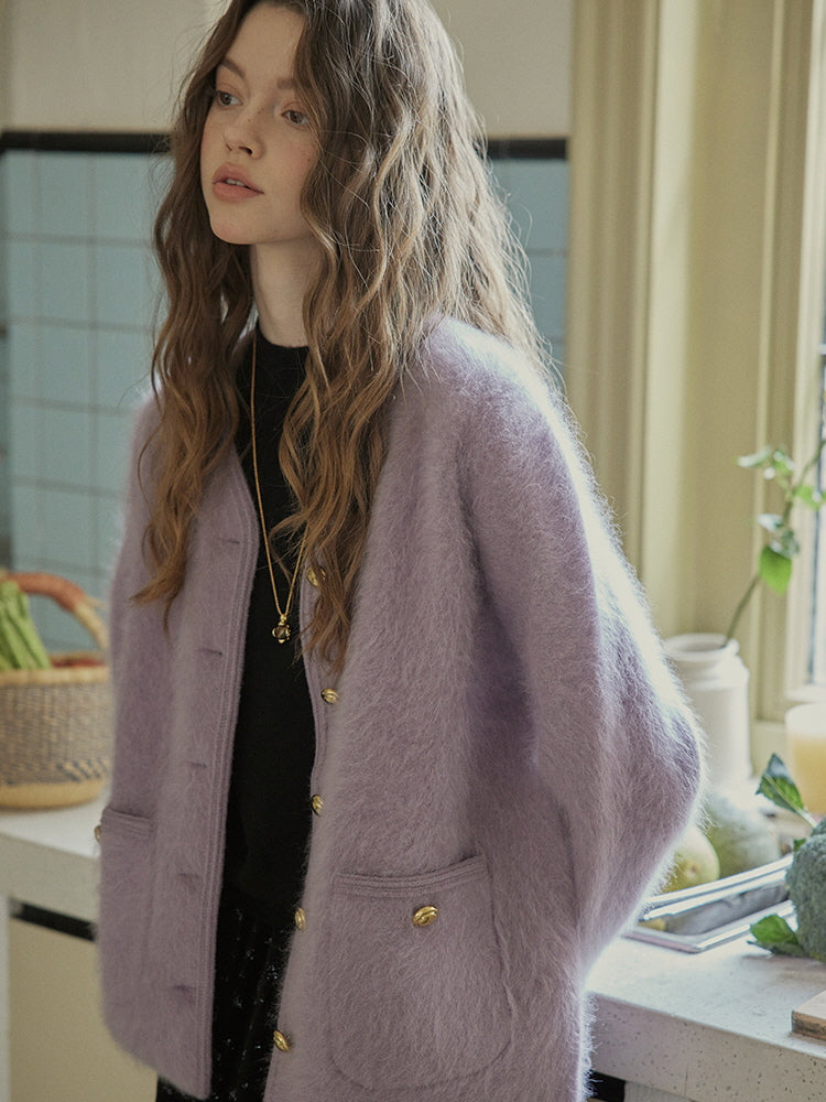 Misty Lavender Luxe Soft Knit Jacket