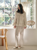 Vintage Floral Cotton Loungewear Set