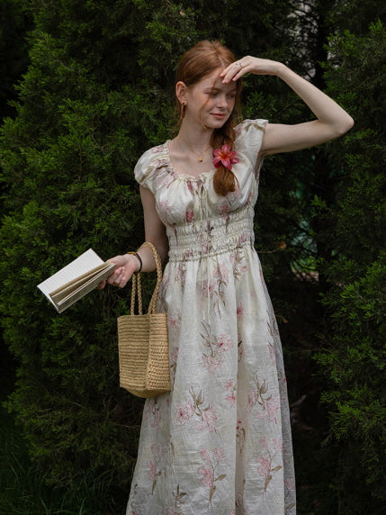 Enchanted Floral Garden Cottage Dress