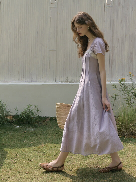 Lavender Breeze Cottagecore Dress